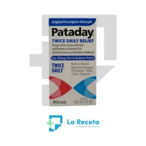 Twice Daily Relief. Olopatadine hydrochloride ophthalmic solution 0.1% Antihistamine and Redness...