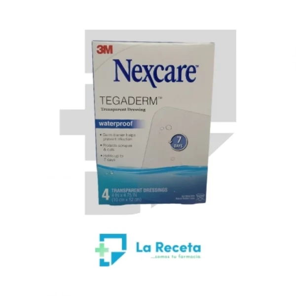 Tagaderm 4 in x 4.75 in transparent dressing