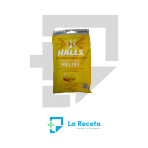 Halls Cough & Throat Relief Sugar Free Honey Lemon