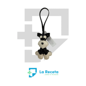 Llavero de Perro Negro y Blanco