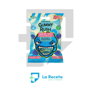 Gummy Rush Sout Belt Bites Blue Raspberry 2.11oz