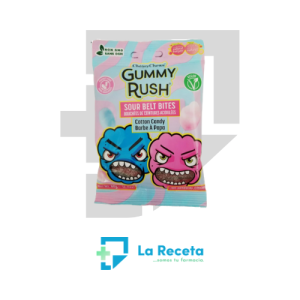 Gummy Rush Sour Belt Bites Cotton Candy 2.11oz