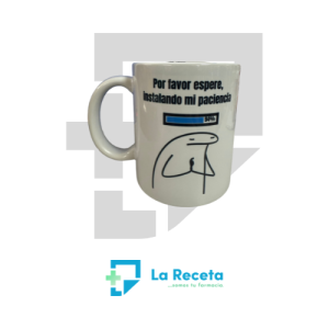 Tiestos Viajeros Taza "Por favor espere, instalando mi paciencia... no fue posible"