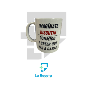Tiestos Viajeros Taza "Imagínate discutir conmigo y creer que vas a ganar"
