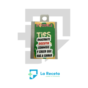 Tiestos Viajeros Sticker "Imagínate discutir conmigo y creer que vas a ganar"
