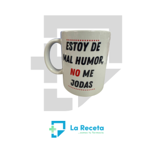 Tiestos Viajeros Taza "Estoy de mal humor, no me jodas"
