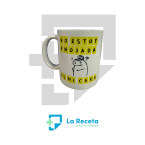 Tiestos Viajeros Taza "No estoy enojada, es mi cara"