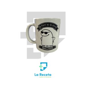 Tiestos Viajeros Taza "Mi papá no es calvo, tiene una mente brillante"