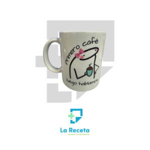 Tiestos Viajeros Taza "Primero café, luego hablamos..."