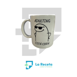 Tiestos Viajeros Taza "Adulting está cbrn"